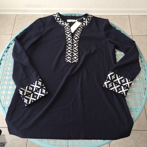 Tory Burch Tops - Tory Burch Tunic with Taping - medium navy